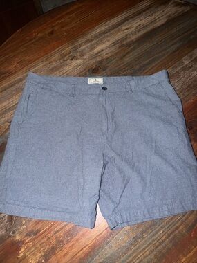 Men's Blue Cotton-Blend Casual Shorts